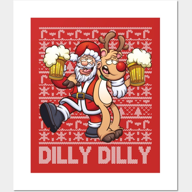 Ugly Christmas Sweater Dilly Dilly Wall Art by E